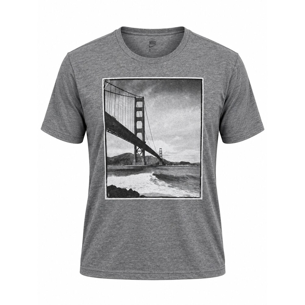 San Francisco California Golden Gate Bridge T-Shirt Mens XXL Gray Graphic Tee